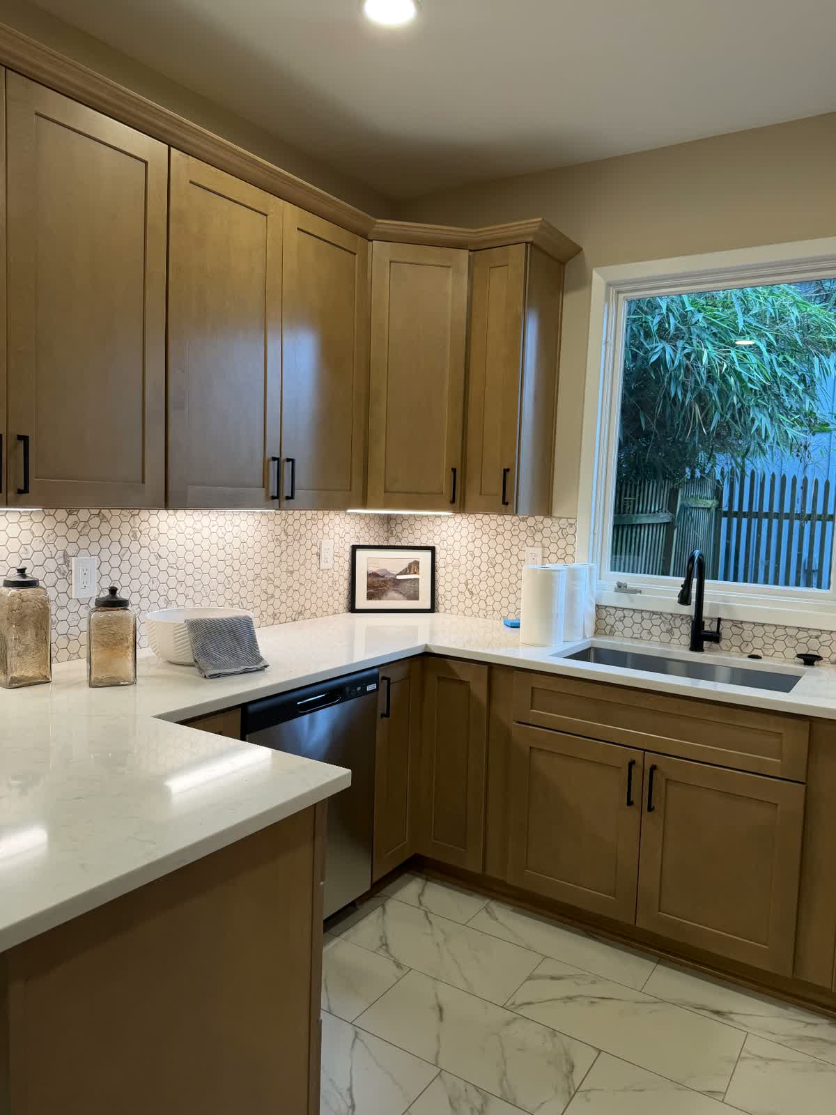 Finished kitchen remodel by Legado Construction and Painting