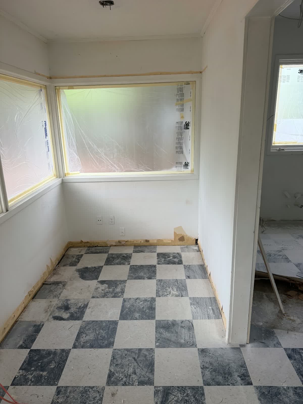 Room with new drywall and fresh paint